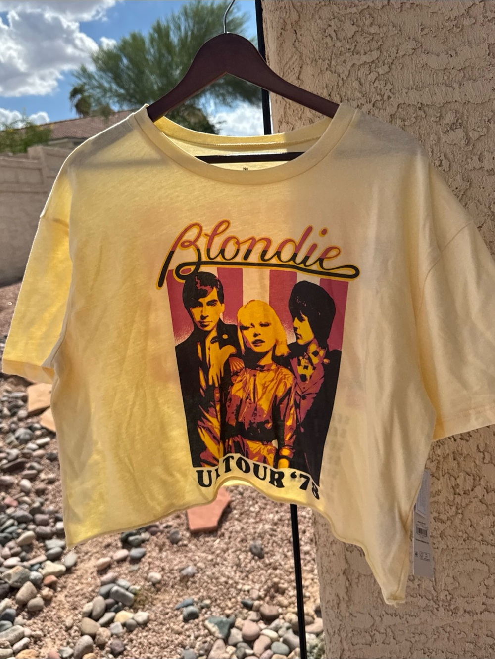 New No Boundaries Blondie UK Tour '78 Graphic Boyfriend Tee Medium (8-10)AA